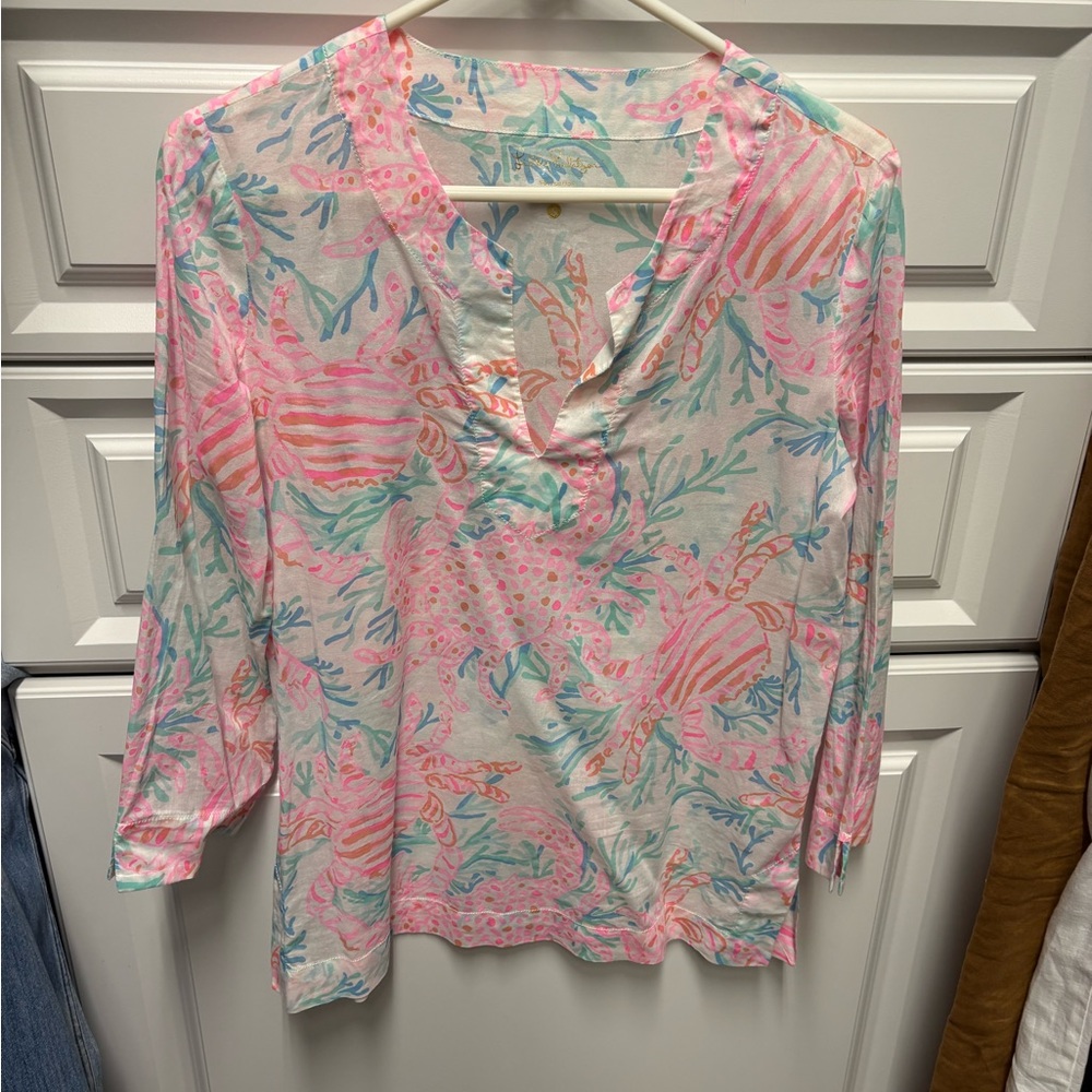 Lilly Pulitzer thin cotton tunic top